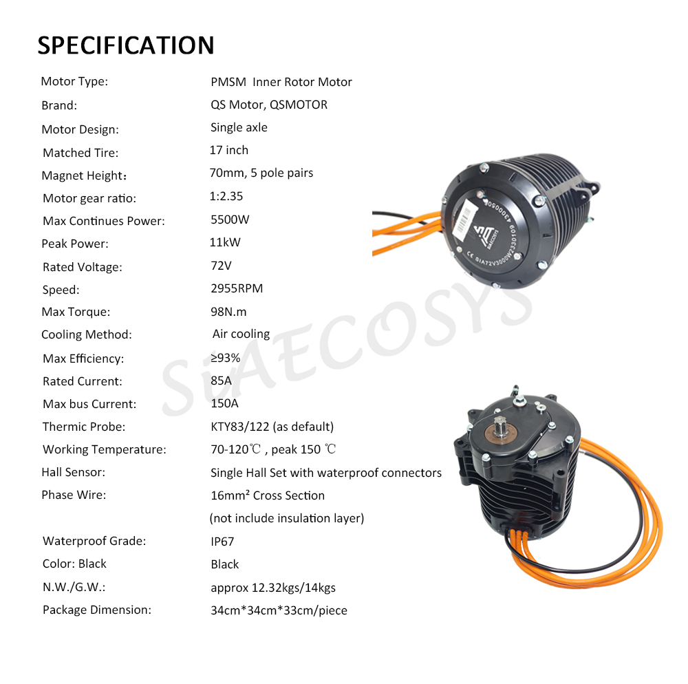 Motor de Tracción Media QSMOTO - Fardriver Nd72850 Controller reseña y precio